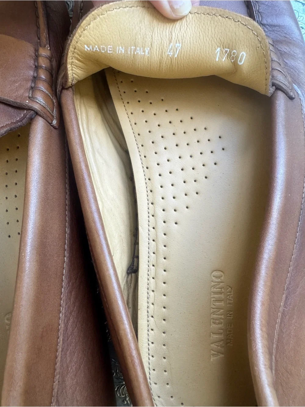 Valentino Men's Tan Leather Loafers